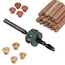 Kit Conjunto para Cavilhar de 6mm 291600 31 Pçs e Marcador 8mm 291200 Wolfcraft