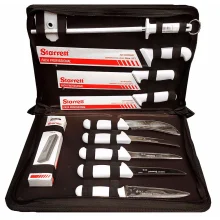 Kit de Facas Profissionais Estojo com 11 peç BKK-11W Starrett Cabo Branco