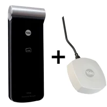 Kit Fechadura Digital com Senha e Cartão YDF 30 RL e Kit Hub Yale Connect Yale