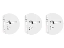 Kit Fechadura Pali Reta Cromado ROS23 e Banheiro e Externa e Interna Soprano