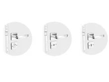 Kit Fechadura Pali Reta Cromado ROS25 e Banheiro e Externa e Interna Soprano