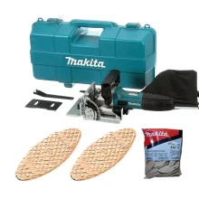 Kit Fresadora de Junção 4Pol 710W PJ7000 Makita e 200 Biscoitos