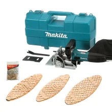 Kit Fresadora de Junção 4Pol 710W PJ7000 Makita e Biscoitos