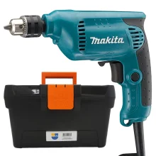 Kit Furadeira 10mm 450 Watts 6412 Makita e Caixa de Ferramentas 16 Pol