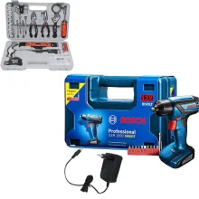 Kit Furadeira e Parafusadeira GSR 1000 Smart Bosch e Kit Ferramentas Manuais