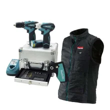 Kit Furadeira Parafusadeira de Impacto LCT303X Makita e Colete Térmico Tamanho L