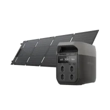 Kit Gerador de Energia 1800 W Delta 3 e Painel Solar 60W Portátil Ecoflow