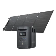 Kit Gerador de Energia Portátil E980 e Painel Solar Portátil 60W EcoFlow