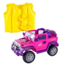 Kit Jipe Elétrico Rali Rosa com Controle Remoto 927500 Bel Brink e Colete Boia