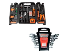 Kit Jogo Ferramentas para Montagem em Bancada e Jogo Chave Fixa 6 à 17mm Sparta