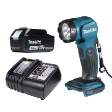 Kit Lanterna Led à Bateria DML815 Makita e Bateria 18V e Caregador DC18SD Bivolt