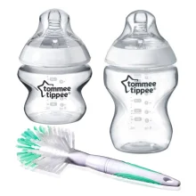 Kit Mamadeira Closer 150ml e 260ml e Escova de Mamadeira Verde Tommee Tippee