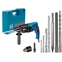 Kit Martelete 820W Bosch e 5Brocas Mandril Ponteira Talhadeira Adaptador