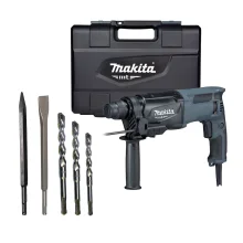 Kit Martelete Combinado 800W M8701G Makita e Brocas e Talhadeira e Ponteira