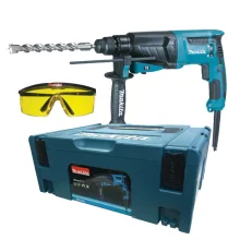 Kit Martelete Combinado 830 Watts HR2630J Makita e Maleta e Óculos de Segurança