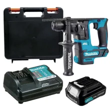 Kit Martelete Rotativo 12V HR166DZ Makita e Bateria e Carregador e Maleta