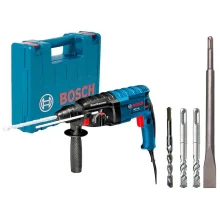 Kit Martelete Rotativo e Perfuração 820W Bosch e 3 Brocas e Talhadeira