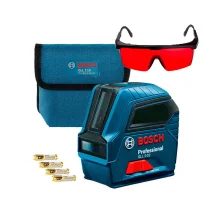 Kit Nível a Laser de Linhas em Cruz GLL 2-10 Bosch e Óculos de Visualização