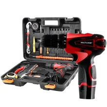 Kit Oficina com Parafusadeira à Bateria 12V e Acessórios HO073 Multilaser