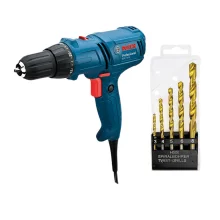 Kit Parafusadeira e Furadeira 400W GSR 7-14 Bosch e Jogo de Brocas para Metal 110 Volts