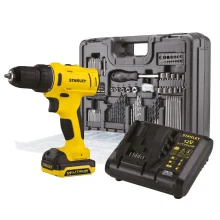 Kit Parafusadeira e Furadeira à Bateria e Maleta com 100 Acessórios SCD12S2KA-BR Stanley Bivolt