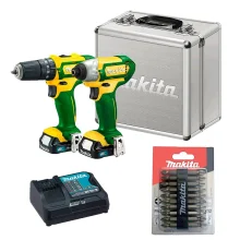 Kit Parafusadeira e Furadeira de Impacto CLX202BR Makita e Conjunto Bit Phillips