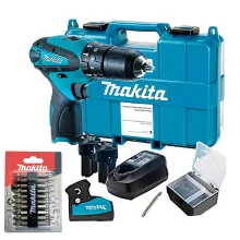 Kit Parafusadeira e Furadeira de Impacto HP330DWE Makita e 10 Bits D34366