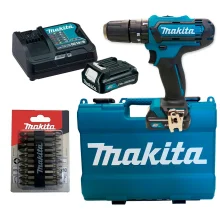 Kit Parafusadeira e Furadeira de Impacto HP331DSAE Makita e 10 Bits Phillips PH2