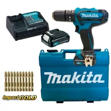 Kit Parafusadeira e Furadeira de Impacto HP331DSAE Makita e 5 Bits Phillips 25mm