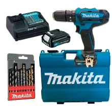 Kit Parafusadeira e Furadeira de Impacto HP331DSAE Makita e Jogo de 9 Brocas