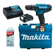 Kit Parafusadeira e Furadeira de Impacto HP331DSAE Makita e Jogo de Brocas