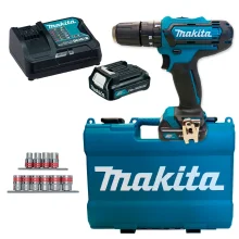 Kit Parafusadeira e Furadeira de Impacto HP331DSAE Makita e Jogo de Soquetes