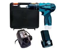 Kit Parafusadeira e Furadeira de Impacto Makita e Bateria e Carregador e Maleta