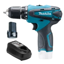 Kit Parafusadeira e Furadeira DF330DZ Makita e Bateria BL1014 Carregador DC10WB