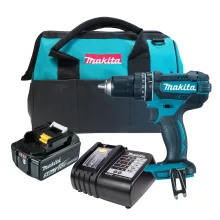 Kit Parafusadeira e Furadeira DHP482Z Makita e Bateria 18V e Carregador e Bolsa