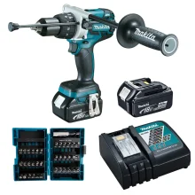 Kit Parafusadeira Furadeira de Impacto DHP481RME Makita e Conj de Bits 37 Peç