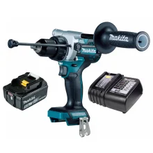 Kit Parafusadeira Furadeira de Impacto DHP486Z Makita e Bateria 18V e Carregador
