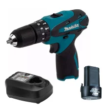 Kit Parafusadeira Furadeira HP330DZ Makita e Bateria BL1014 e Carregador DC10WB