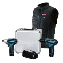 Kit Parafusadeira Furadeira Parafusadeira LCT204 Makita e Colete Térmico Tam L