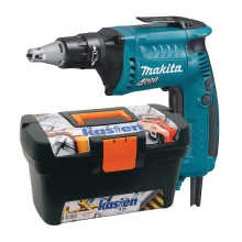 Kit Parafusadeira para Gesso FS4000 Makita e Caixa de Ferramentas 16 Pol