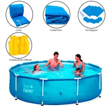 Kit Piscina 7000L e Cobertura e Lona 510100 Belfix e Colete Inflável 1822