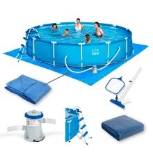 Kit Piscina de 13.000 Litros 510300 e Kit Limpeza para Piscina Belfix