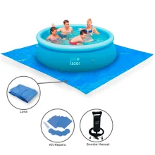Kit Piscina Inflável 2300L 100800 Belfix e Lona 4x4m e Bomba Manual