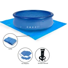 Kit Piscina Inflável 4.600L 001054 Mor e Lona 4x4M 68000 e Bomba Manual