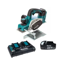 Kit Plaina 82mm à Bateria 18V DKP180Z Makita e Bateria 18V 3.0Ah e Carregador