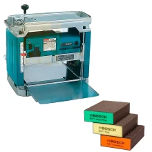 Kit Plaina Desengrosso 2012NB Makita e 3 Esponjas Abrasivas