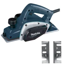 Kit Plaina Elétrica Profissional 580 Watts M1902G Makita e Faca para Plainas