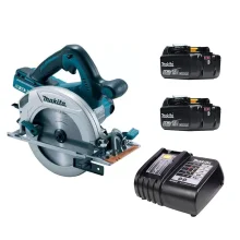 Kit Serra Circular à Bateria 18V DHS710Z Makita e 2 Baterias e Carregador