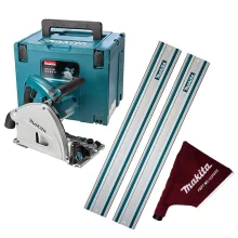 Kit Serra Circular com Maleta SP6000J Makita e 2 Trilhos de 1m e Coletor de Pó