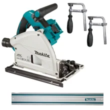 Kit Serra Circular de Trilho 18V DSP600Z Makita e 2 Sargentos e 1 Trilho 1.9 M